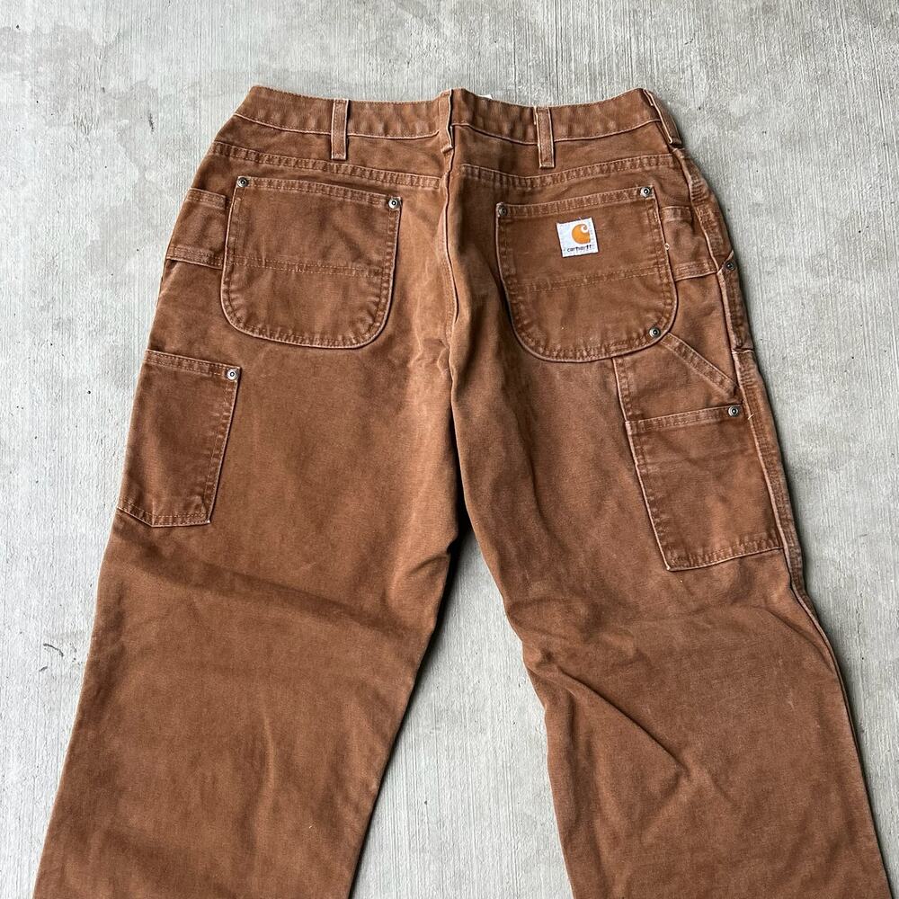 Carhartt brown double knee work wear carpenter pants - Picture 5 of 8